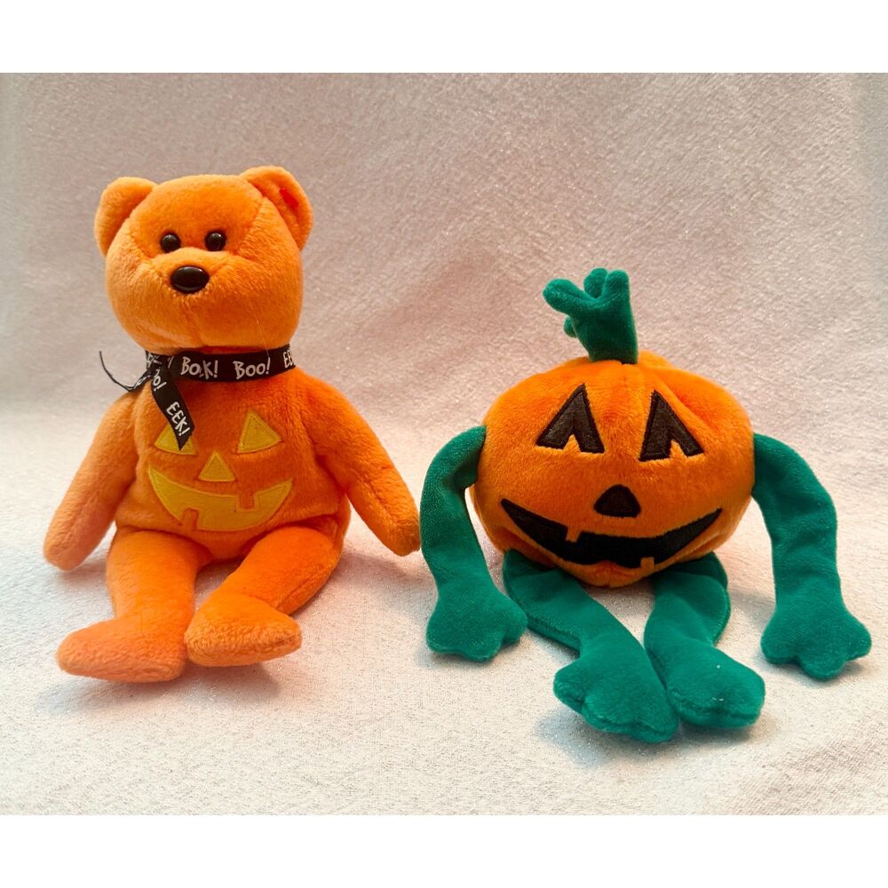 Lot of TY Punkin Face Bear and Pumkin the pumpkin